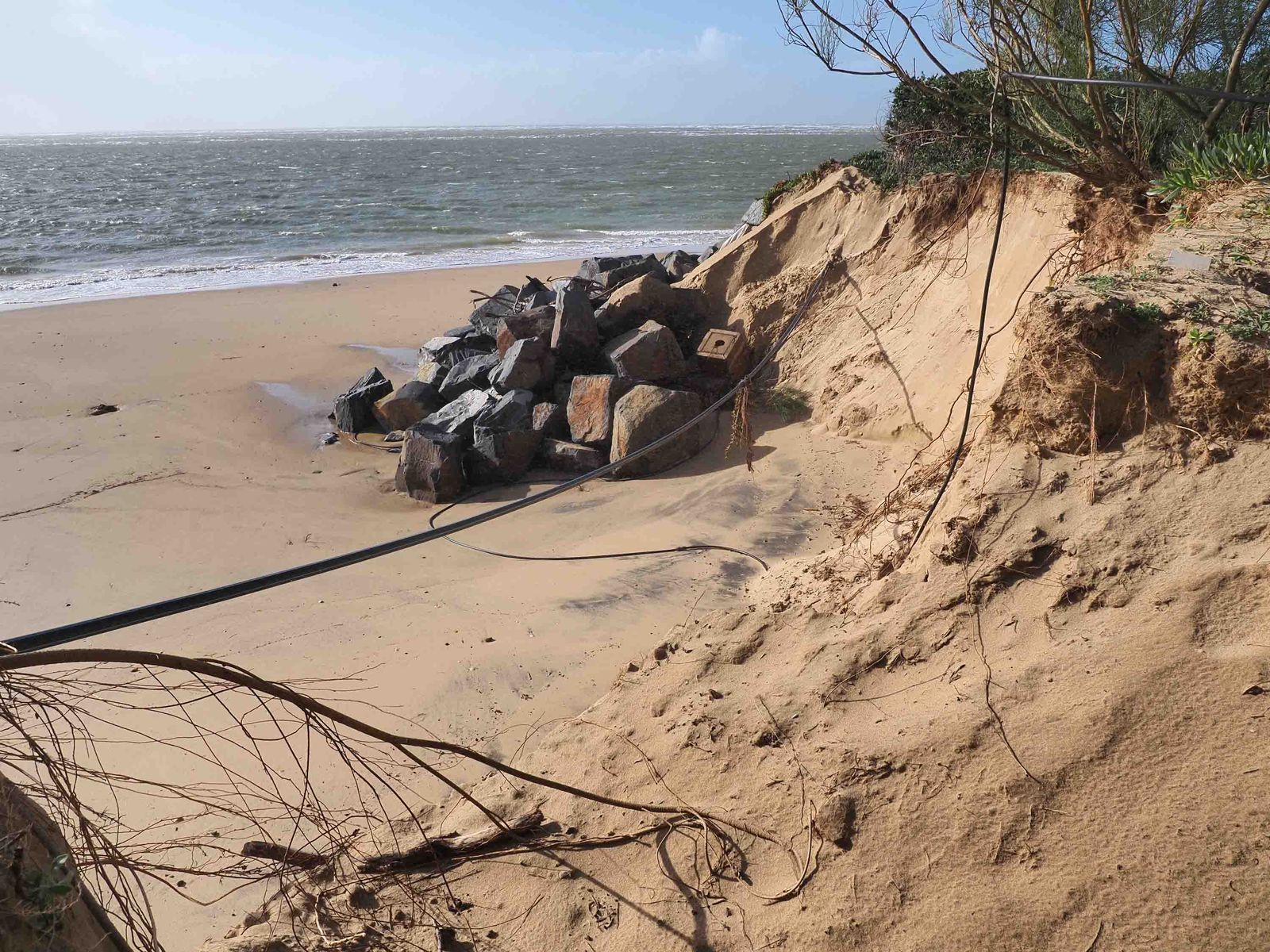 Las imágenes de los daños de la borrasca Irene en El Portil