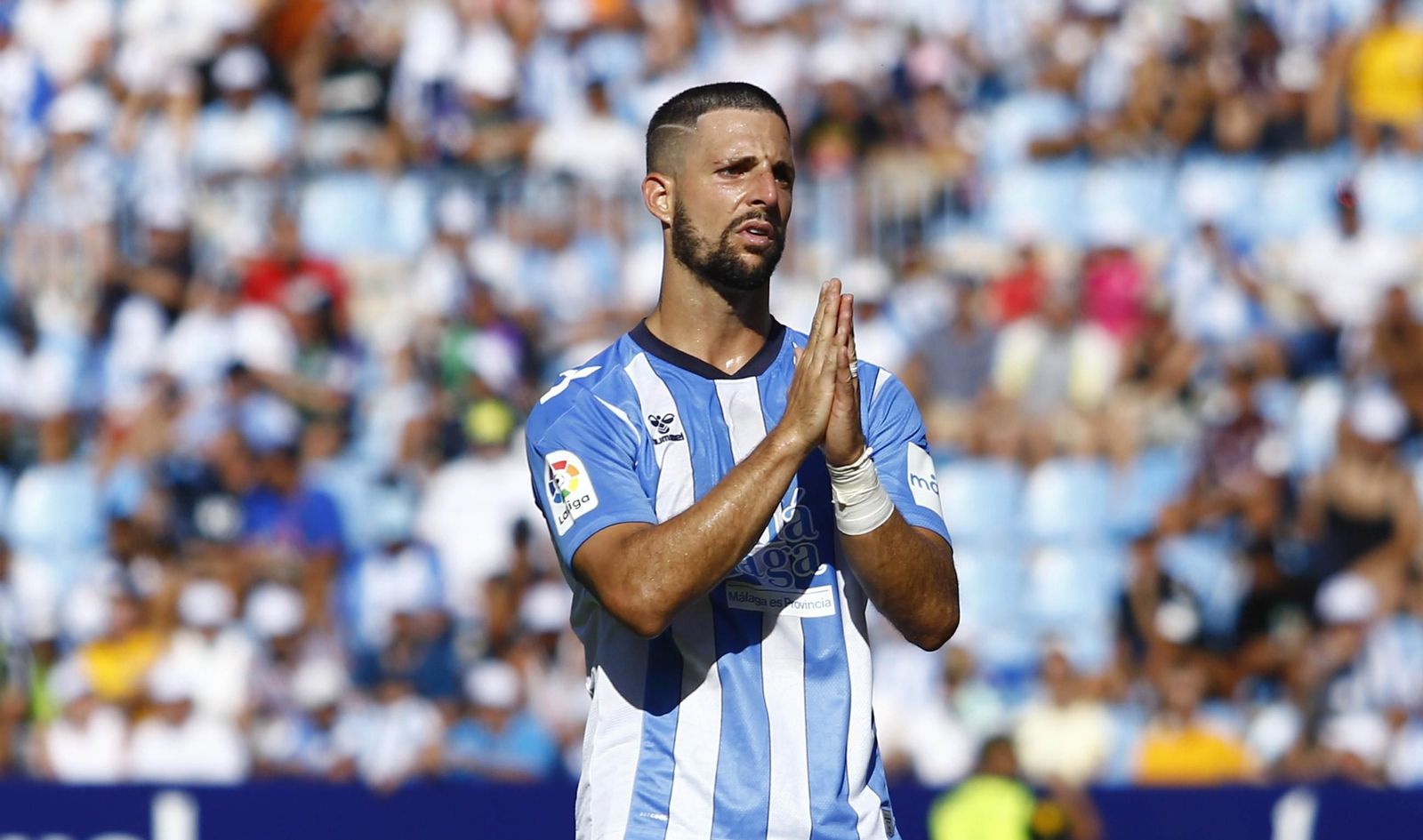 Fran Sol con el Málaga
