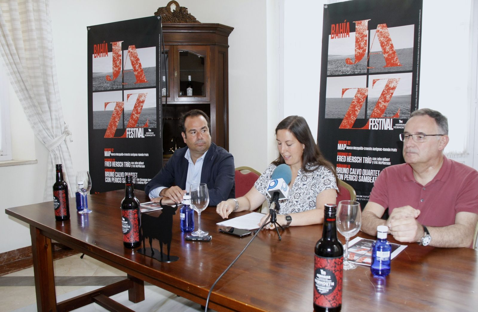 La presentación de XI edición de Bahía Jazz Festival en las bodegas de Mora de Osborne.