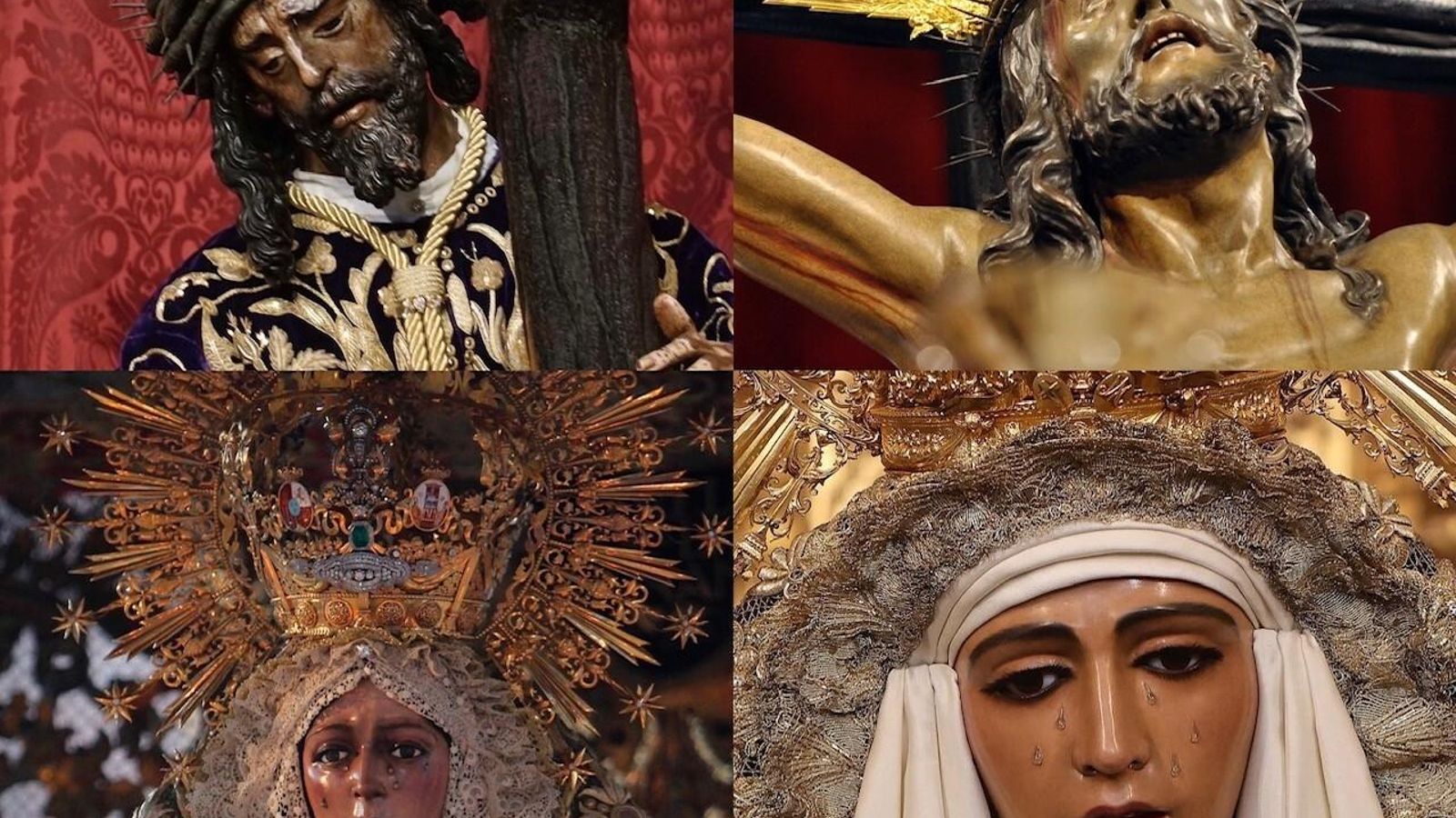 El Señor del Gran Poder, el Cachorro, la Macarena y la Esperanza de Triana.