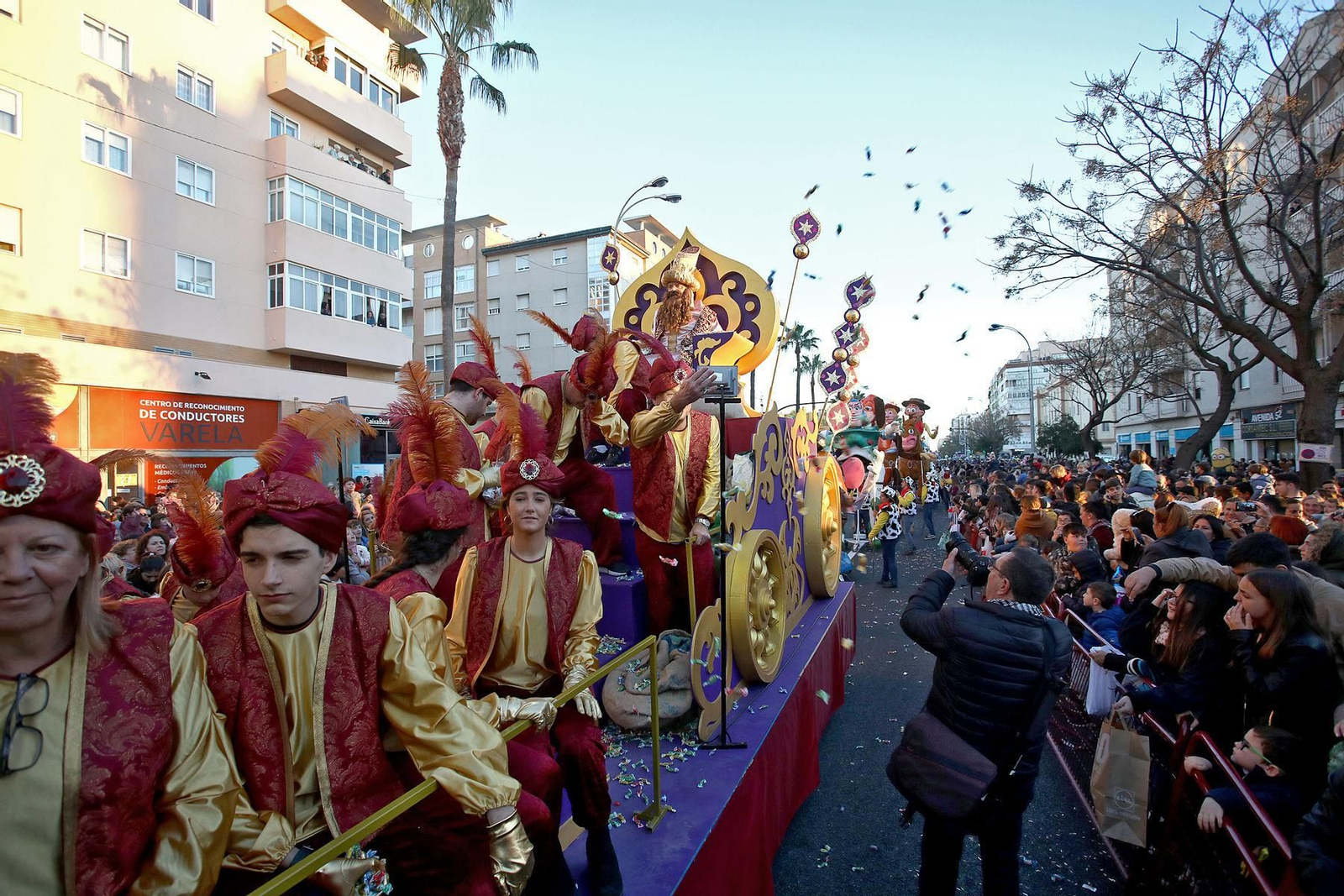 La carroza del Rey Gaspar en la cabalgata de 2019.
