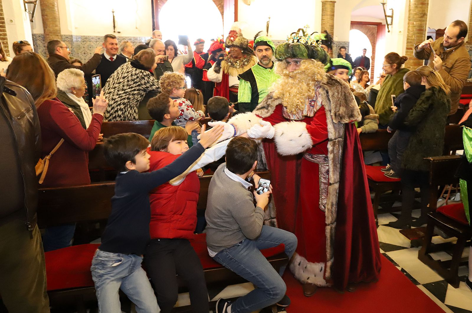 Imágenes de los Reyes Magos de Huelva en el Santuario de La Cinta