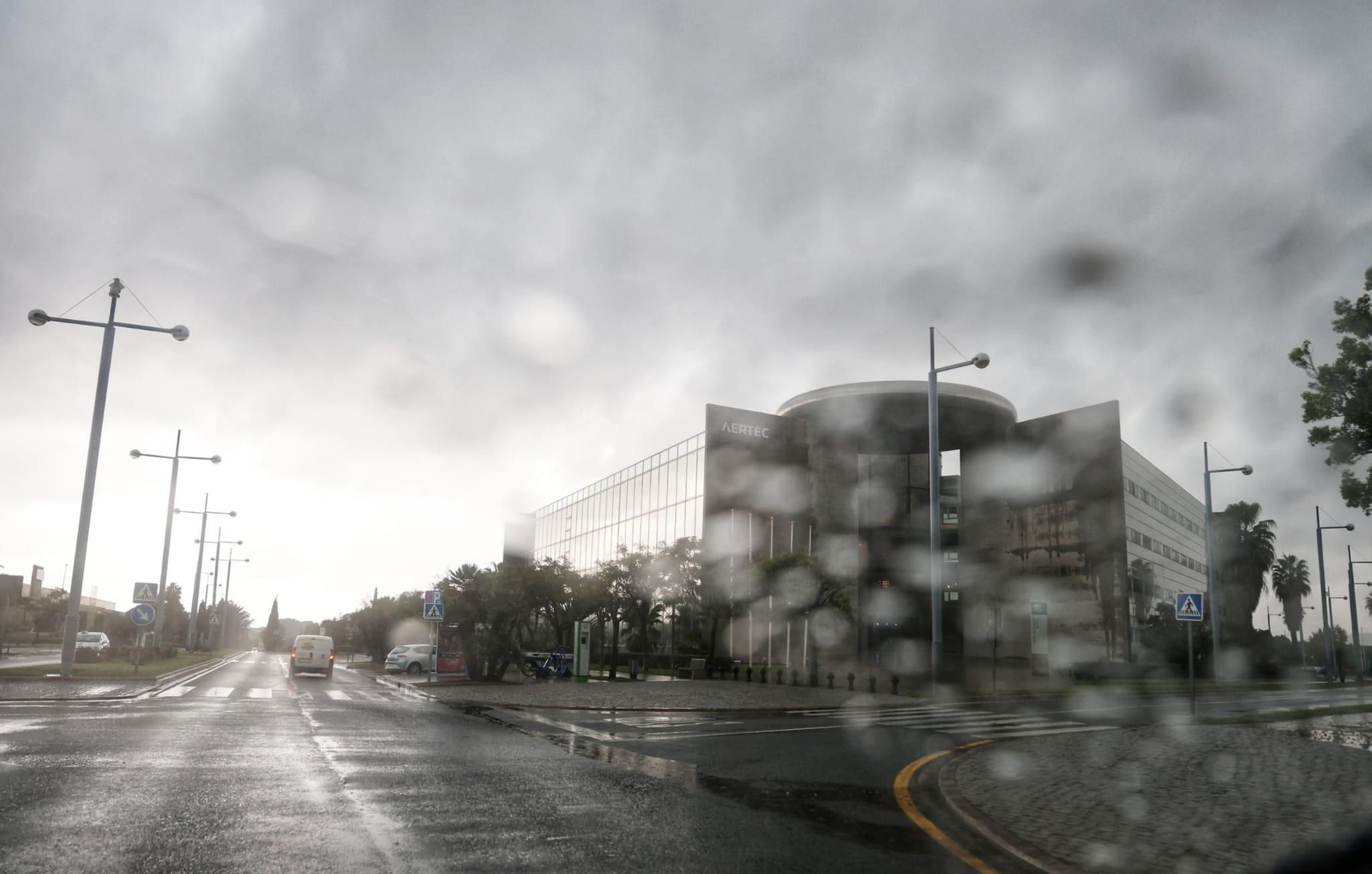 La lluvia en Álora.