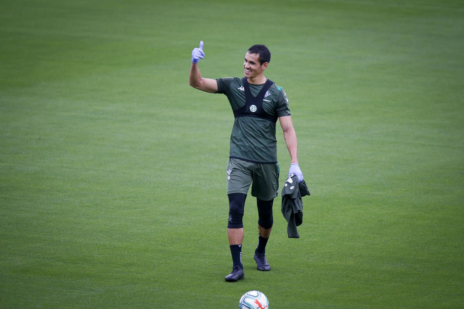 Mandi, durante un entrenamiento.
