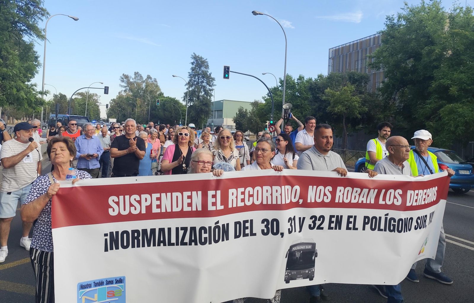 La reciente manifestación de los vecinos del Polígono Sur.