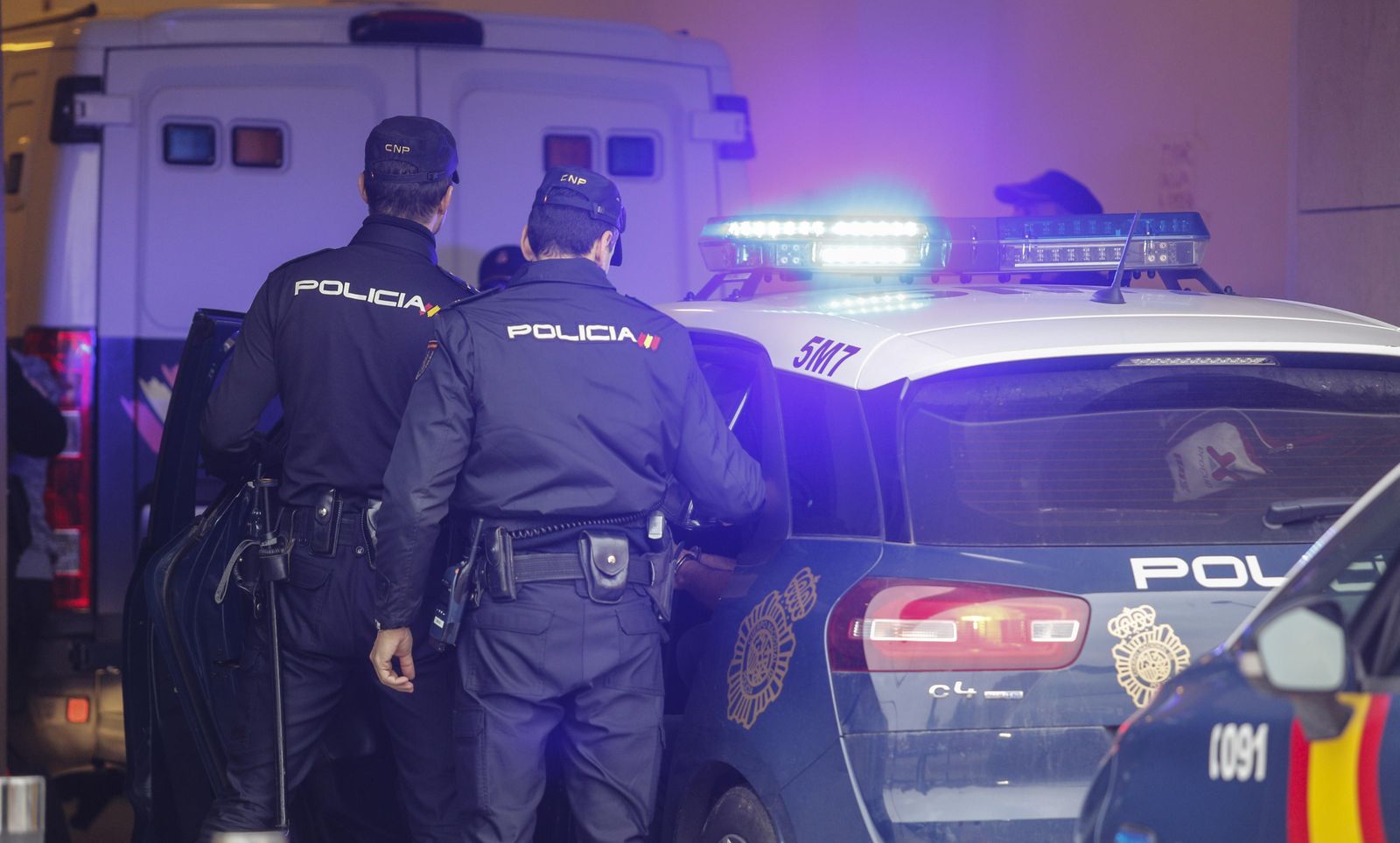 Traslado del detenido a los juzgados de Dos Hermanas, en enero de 2018.