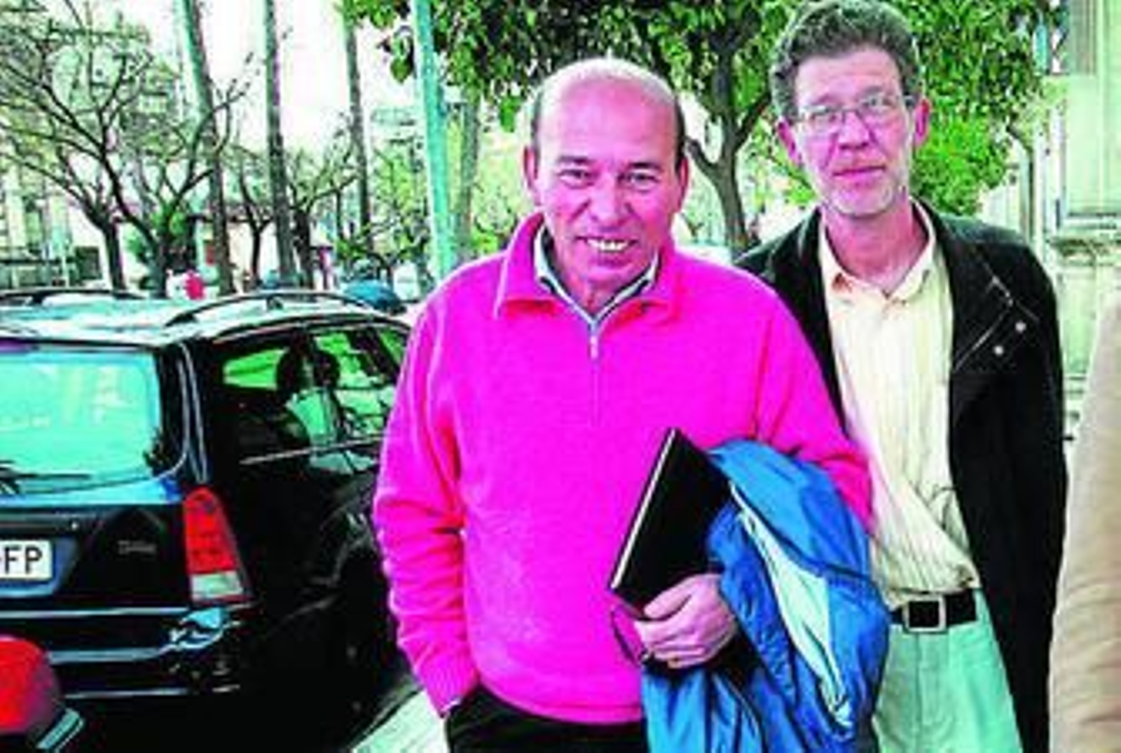 José López, junto a Manuel Cobacho, días antes del inicio del juicio.