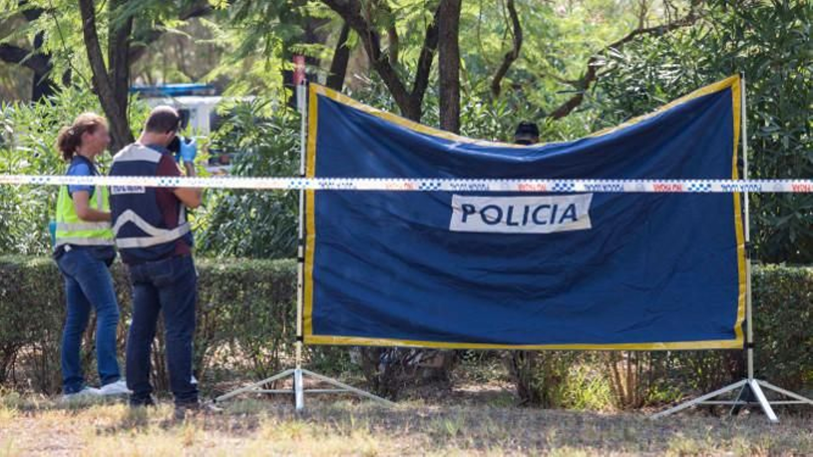 Lugar del Parque Amate donde se encontró el cadáver