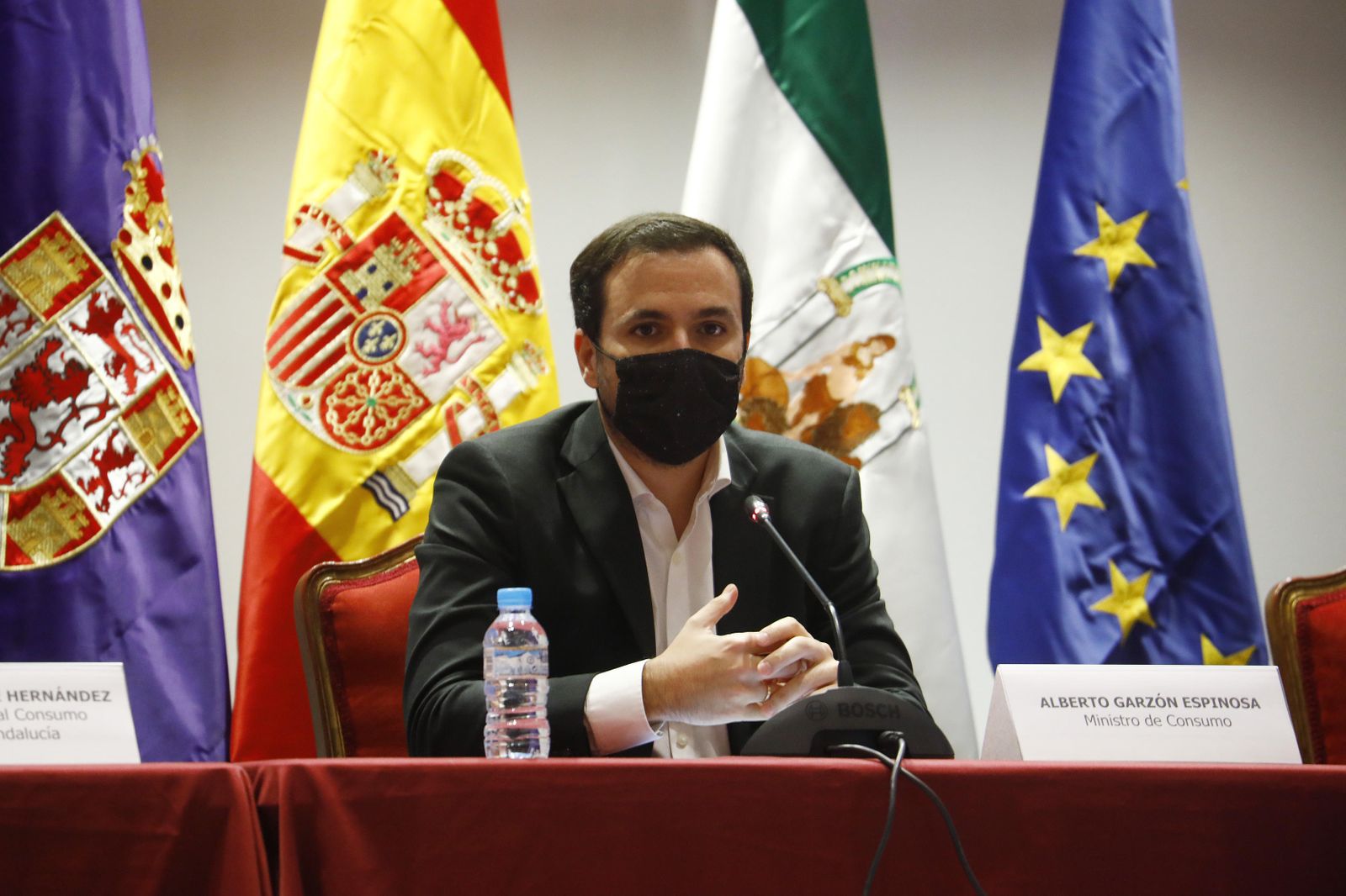 Alberto Garzón durante su intervención en Córdoba.