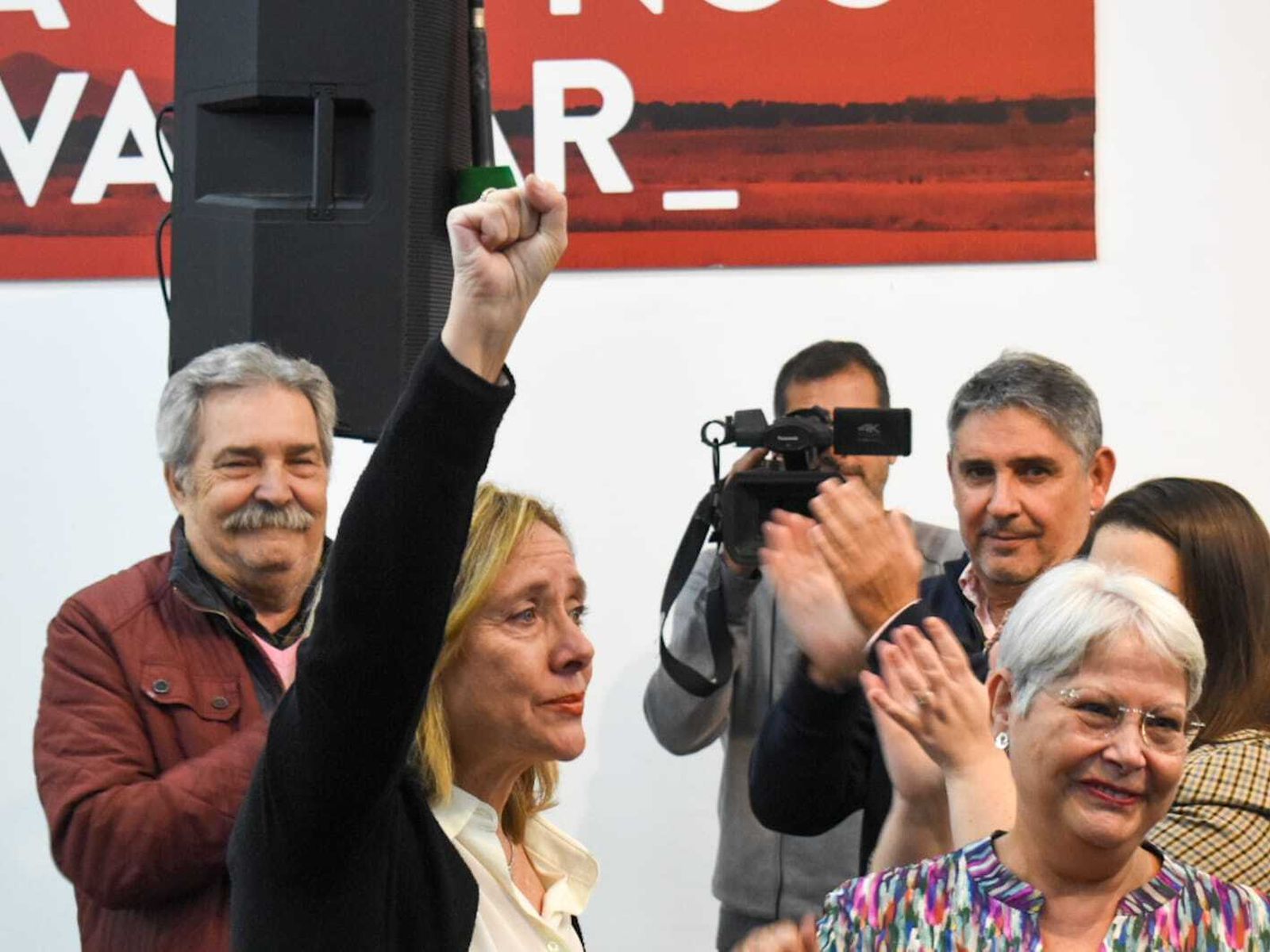 Rosa de la Flor, en un momento de la presentación de su candidatura.