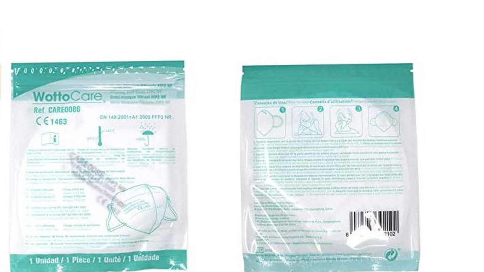 Mascarilla FFP2 CE 1463 WottoCare