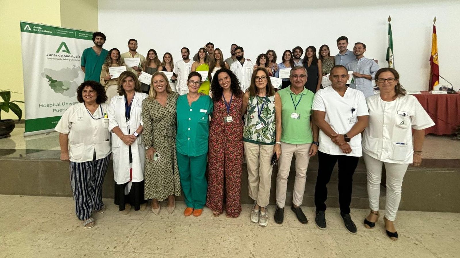 Residentes que han finalizado su formación en el Hospital de Puerto Real.