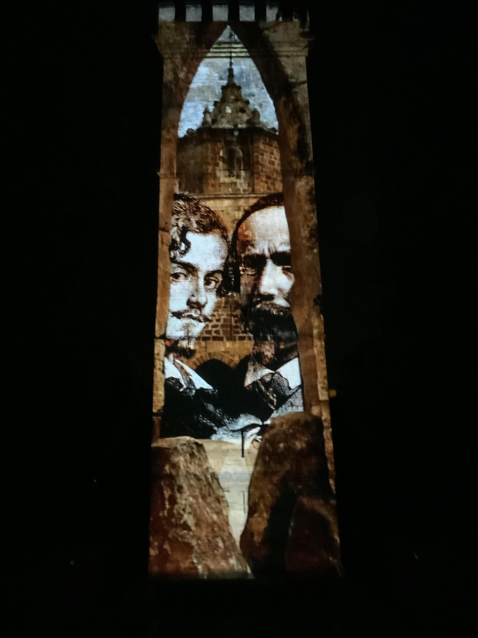 Detalle del 'videomapping' en Don Fadrique.