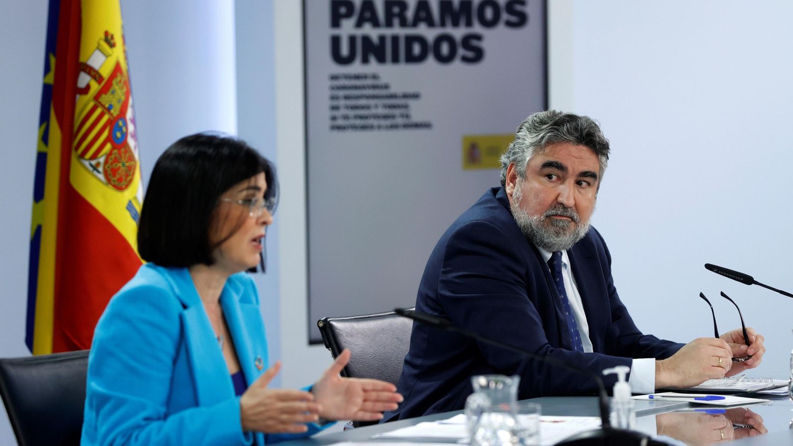 Darias y Rodríguez Uribes, en rueda de prensa.