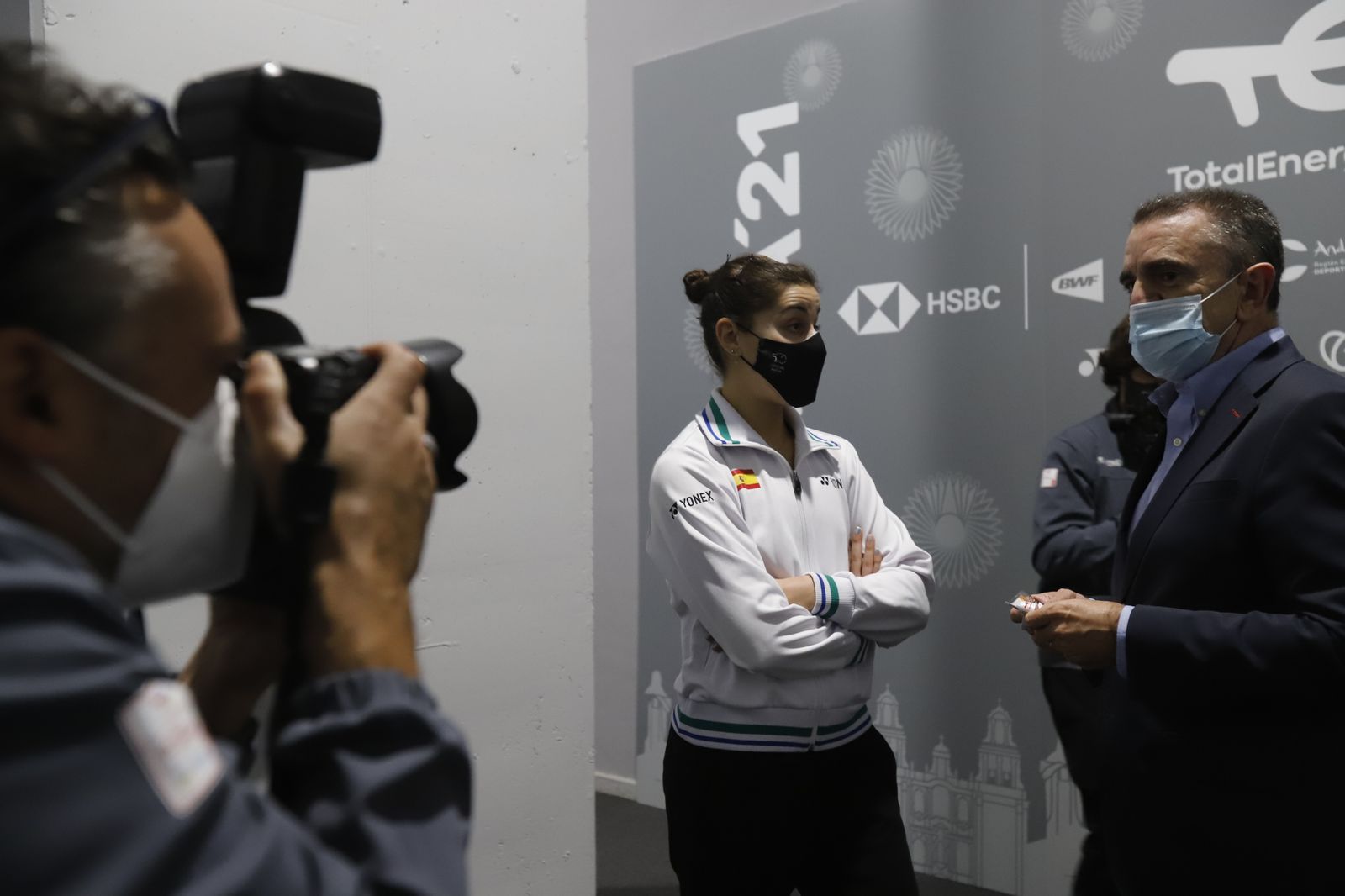 Carolina Marín visita el Palacio de los Deportes