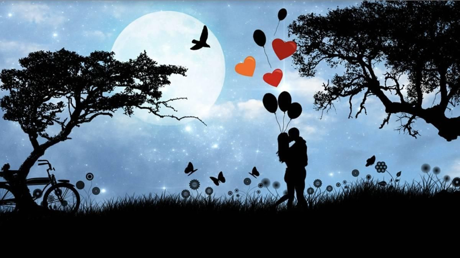 Recreación de una pareja de enamorados.