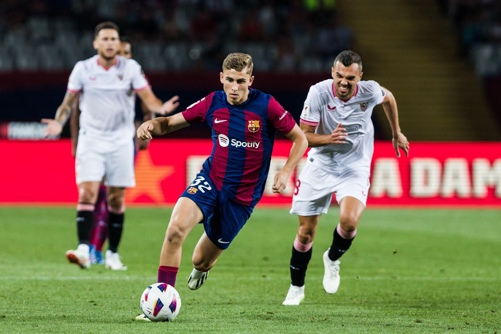 Fermín López, durante el último partido de liga ante el Sevilla.