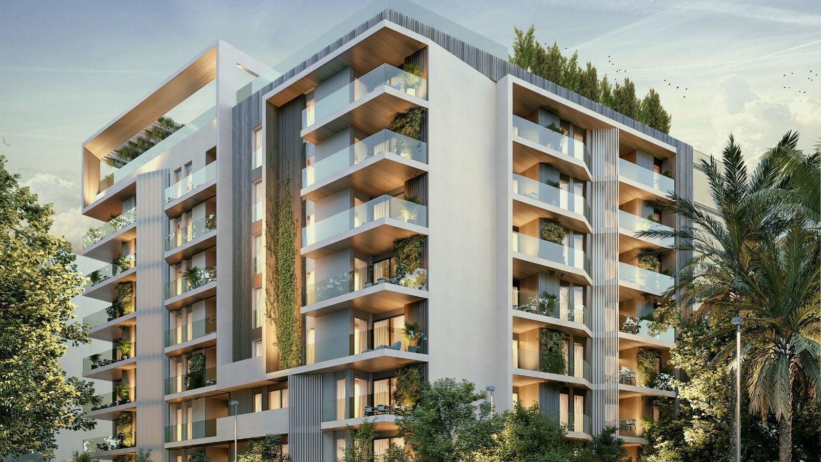 Bloque de pisos que se levantará junto al nuevo tramo de la avenida.