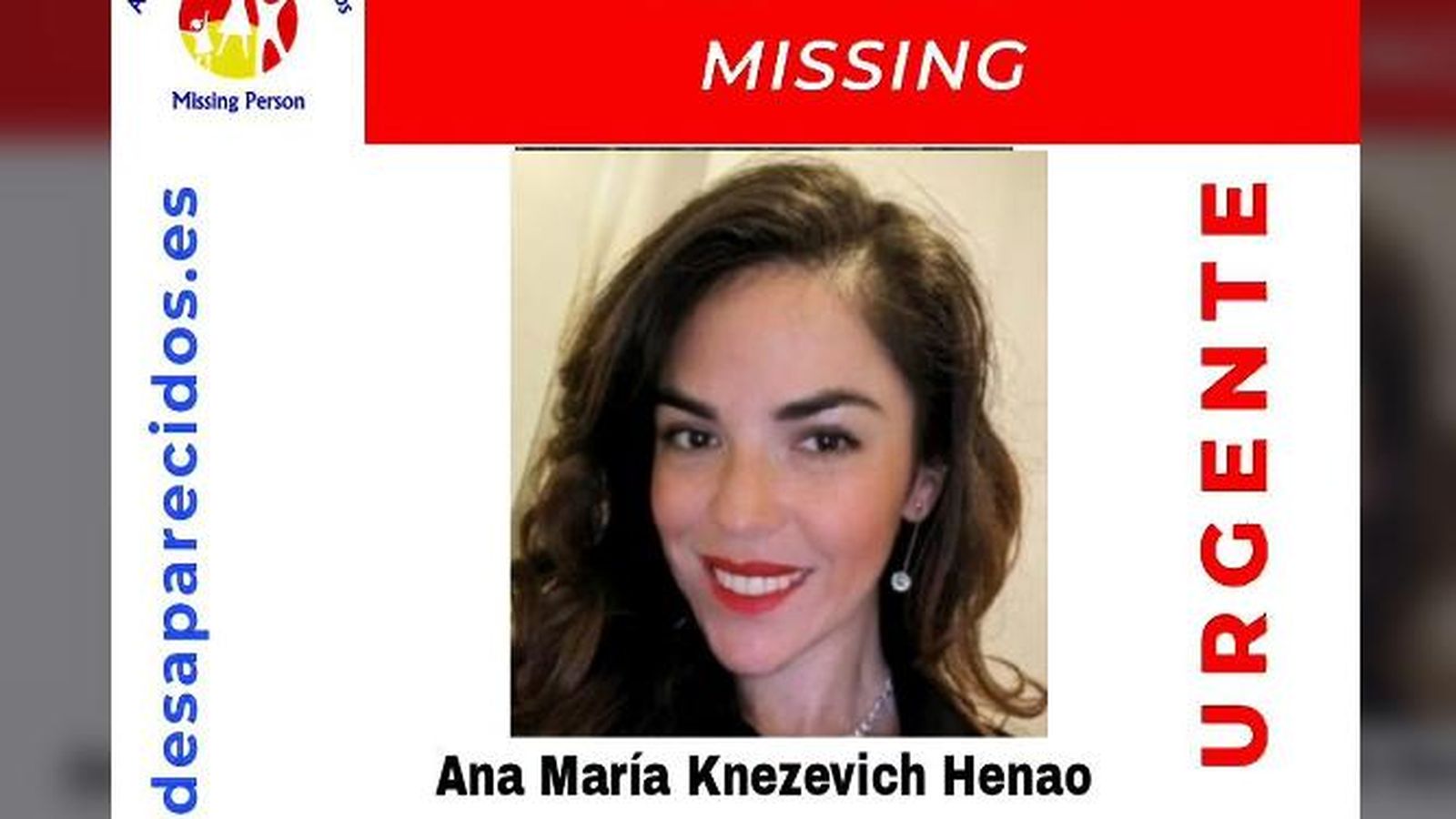 Imagen del cartel de SOS Desaparecidos