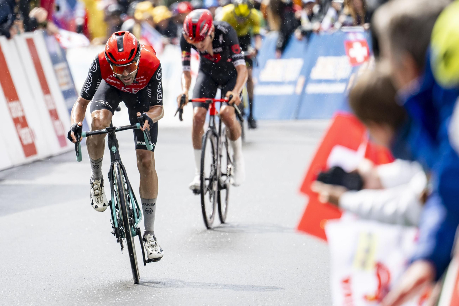 Cristian Rodríguez en su reciente participación en el Tour de Romandía