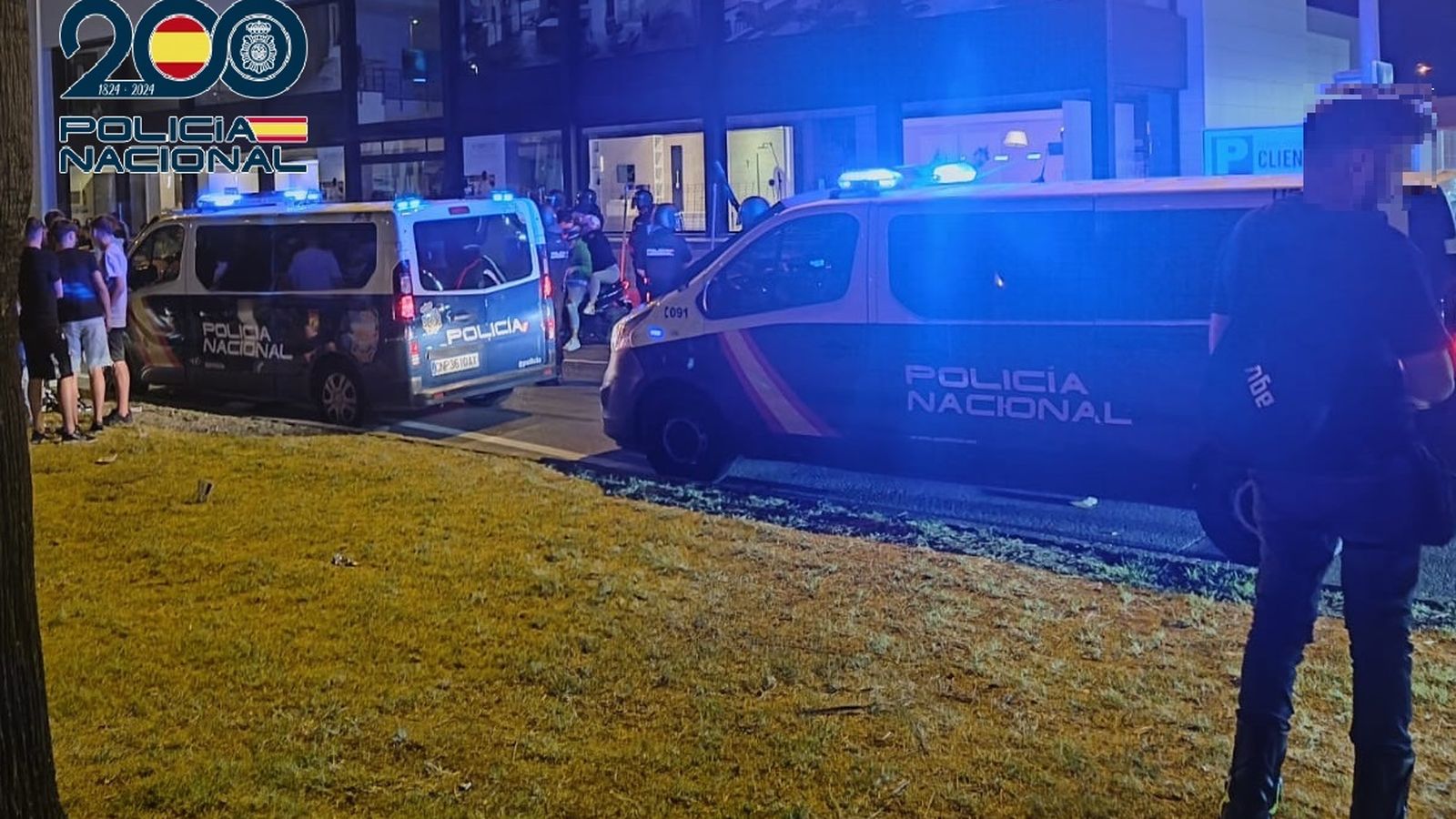 Una imagen de una intervención policial durante el evento motero.