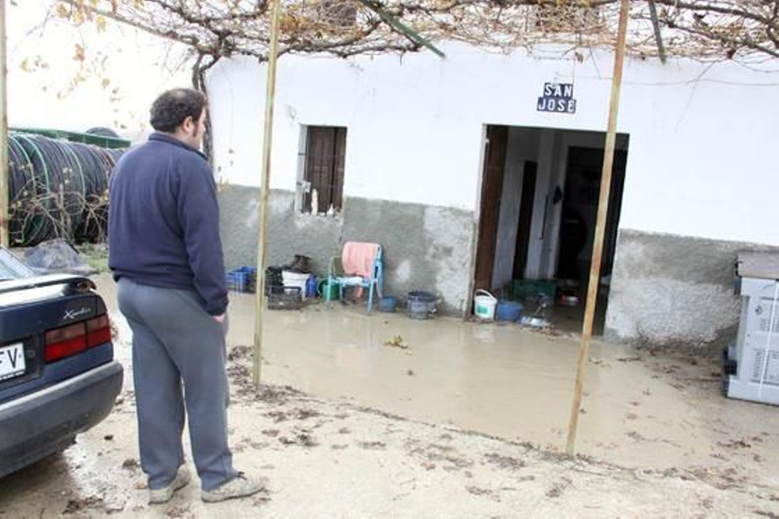 Inundaciones en numerosas fincas de Arroyo Salado.

Foto: Rafael Salido