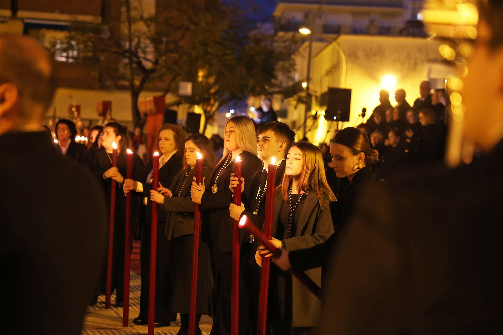 Imágenes del Vía Crucis del Consejo de Cofradías y Hermandades de Huelva
