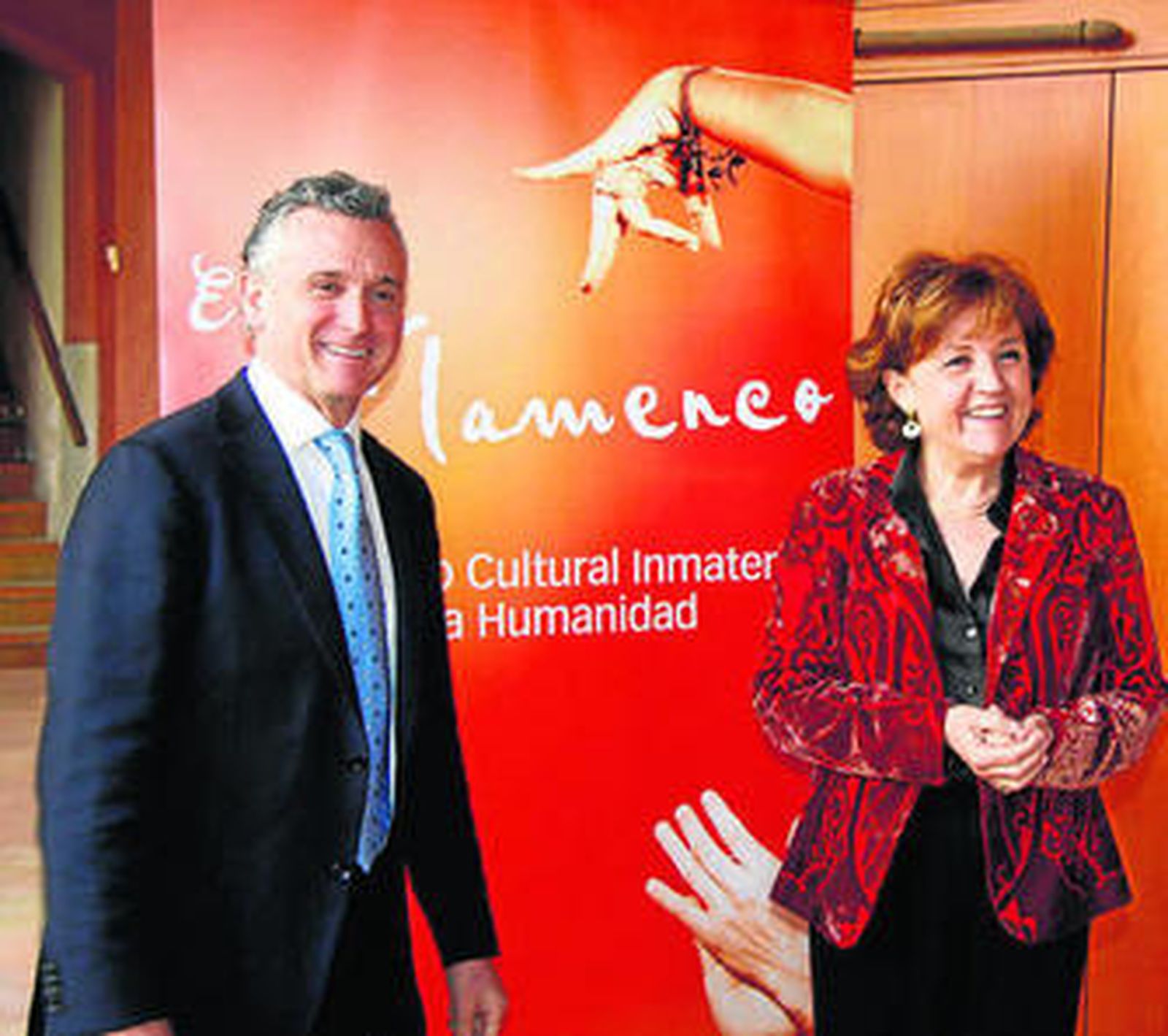 Paulino Plata y Carmen Caffarel, ayer.