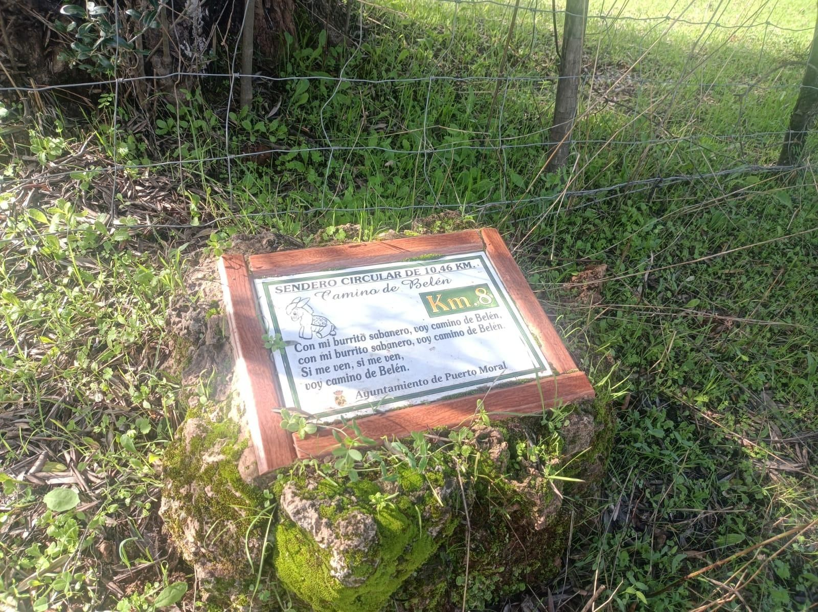 El azulejo del kilómetro 8 parece que se lo han dedicado al burro de antes.