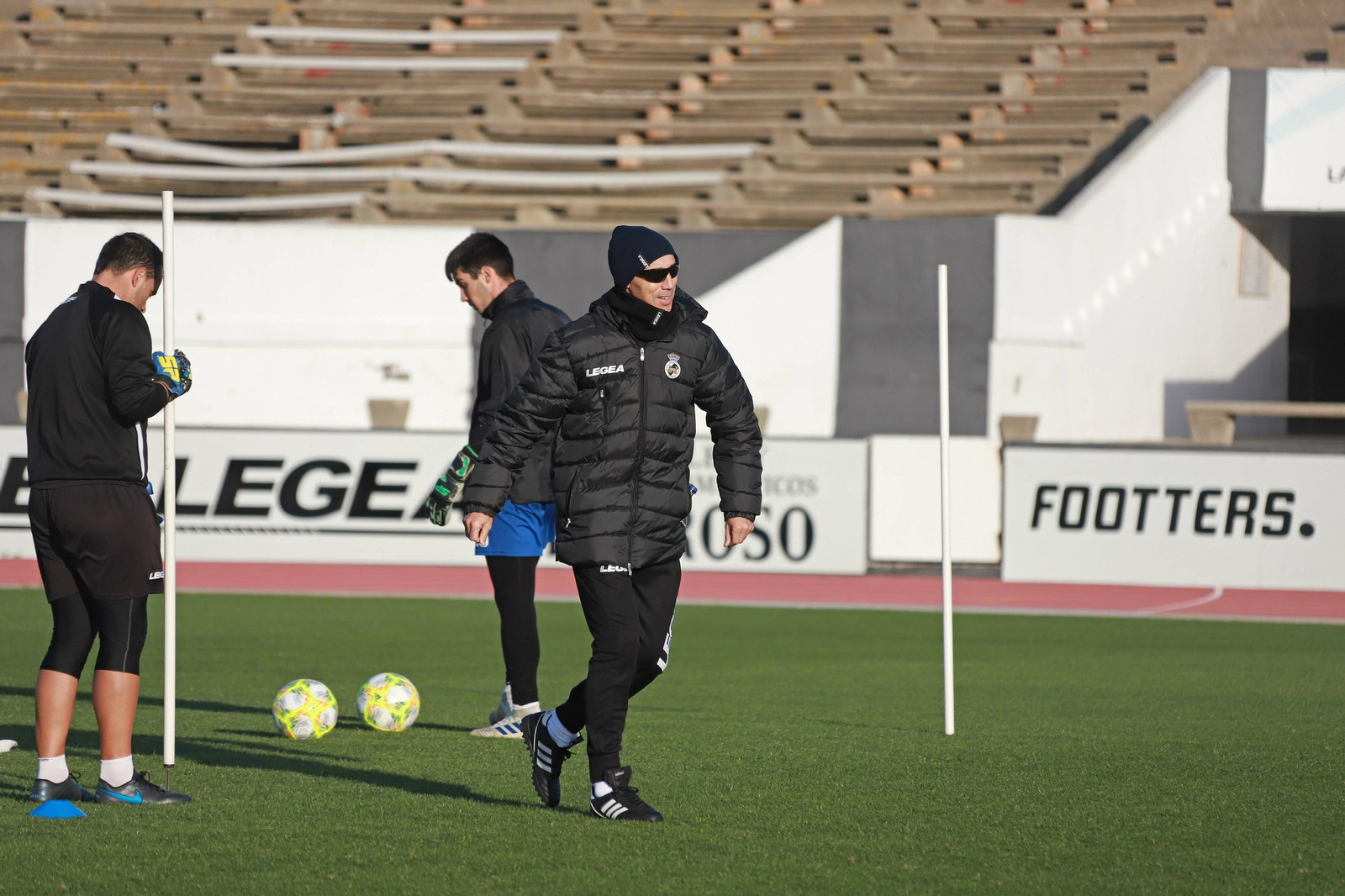 Antonio Calderón, en su primer entrenamiento con la Balona