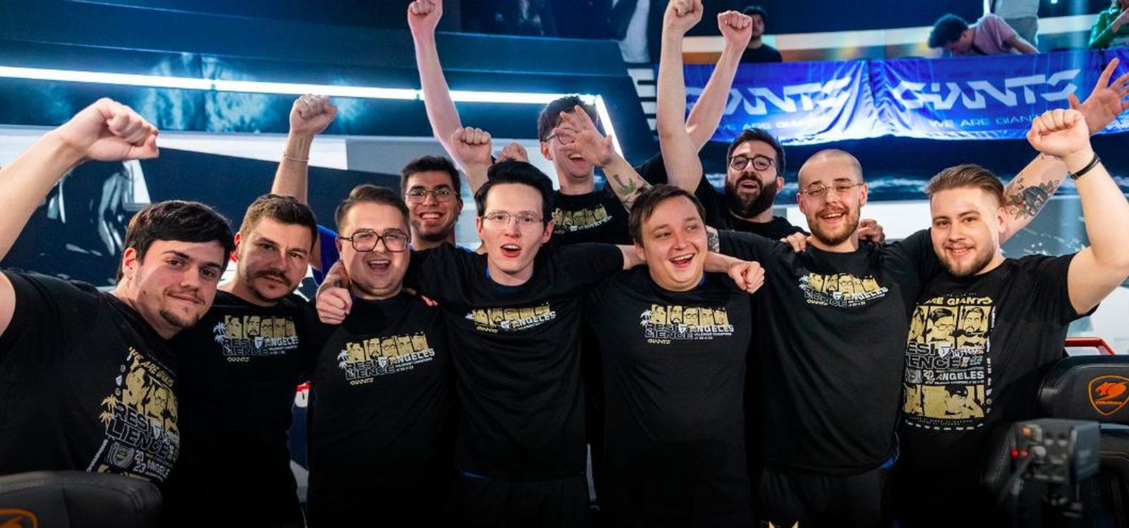 Giants celebra la histórica victoria.