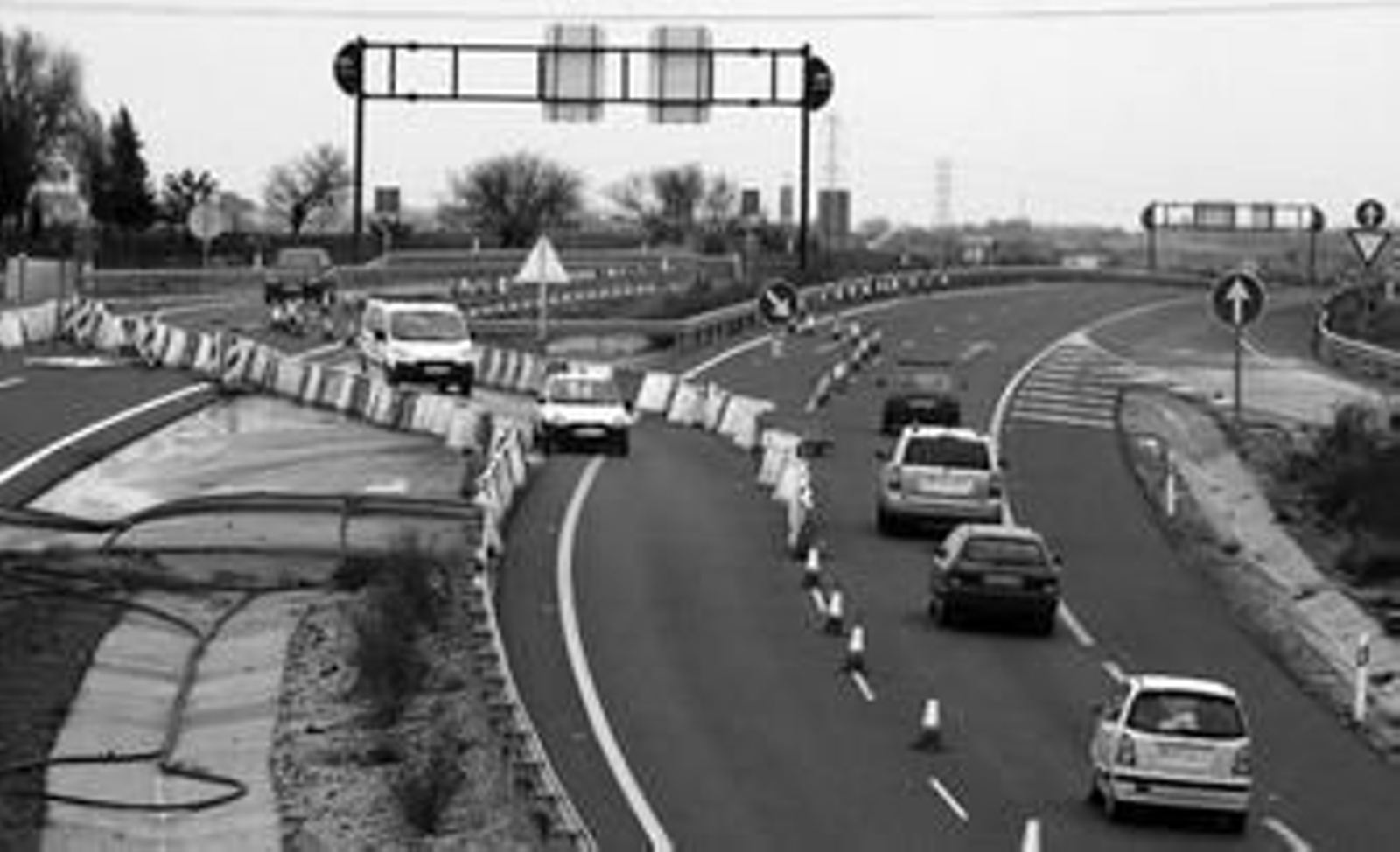 El último tramo de la autovía de Utrera, ayer por la mañana.