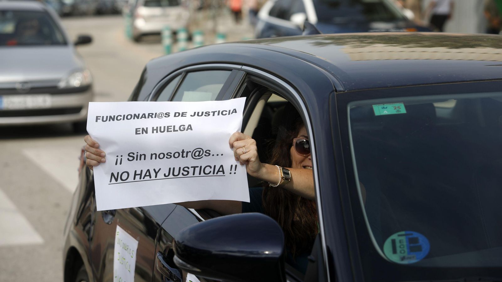 Manifestación de los funcionarios de Justicia por la capital malagueña.