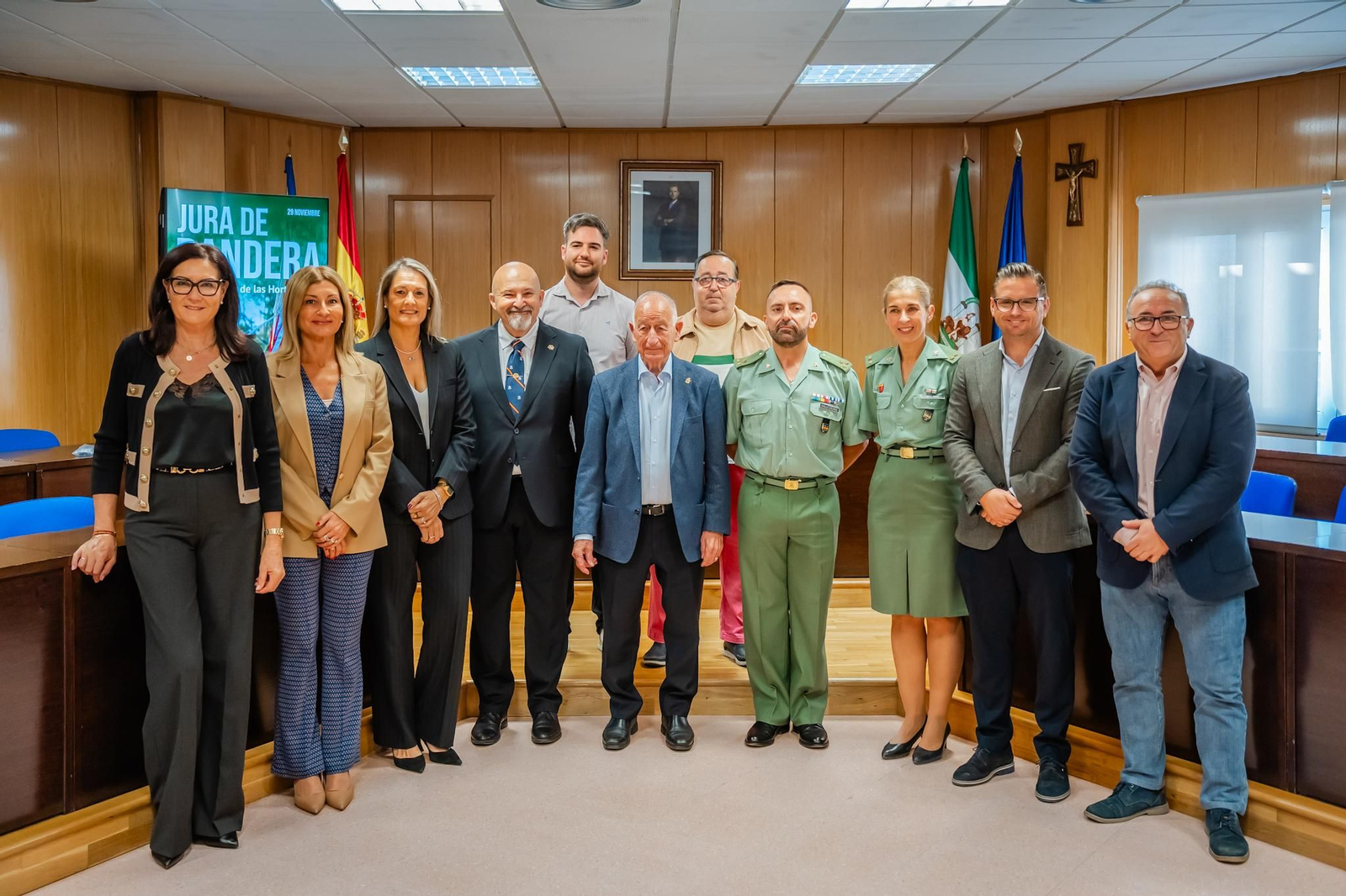 Integrantes del acto de presentación de la Jura de Bandera del próximo 29 de noviembre.