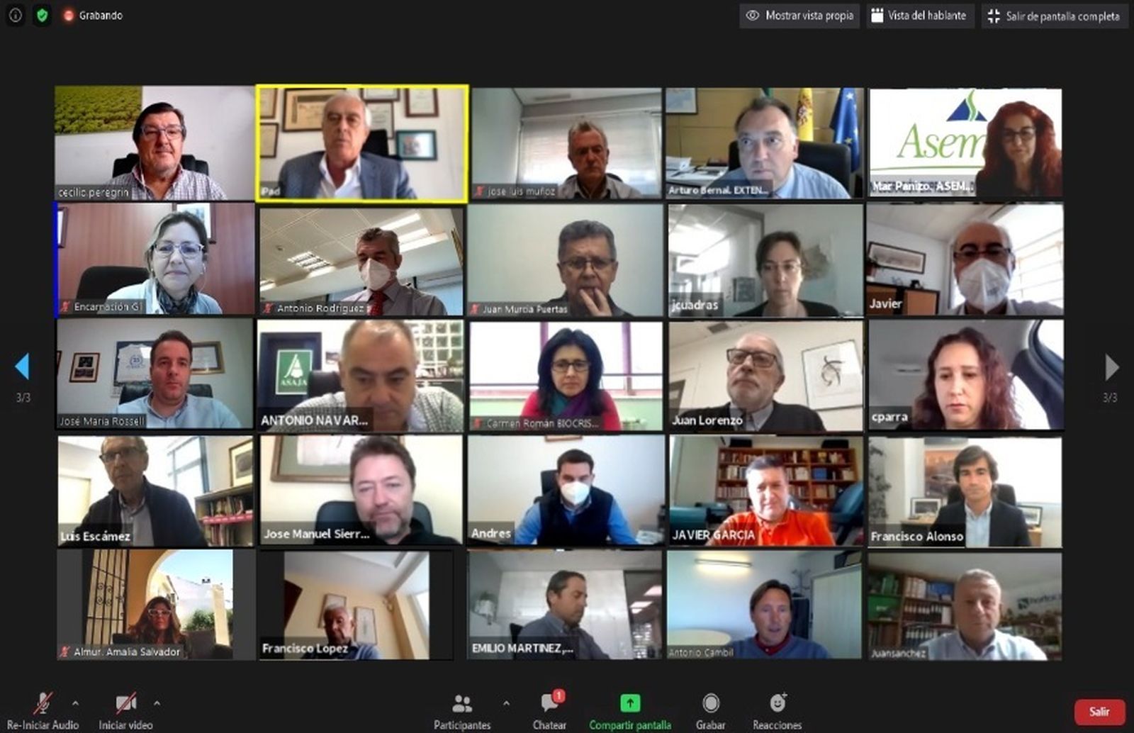 Encuentro de la Junta Directiva con el consejero delegado de Extenda.