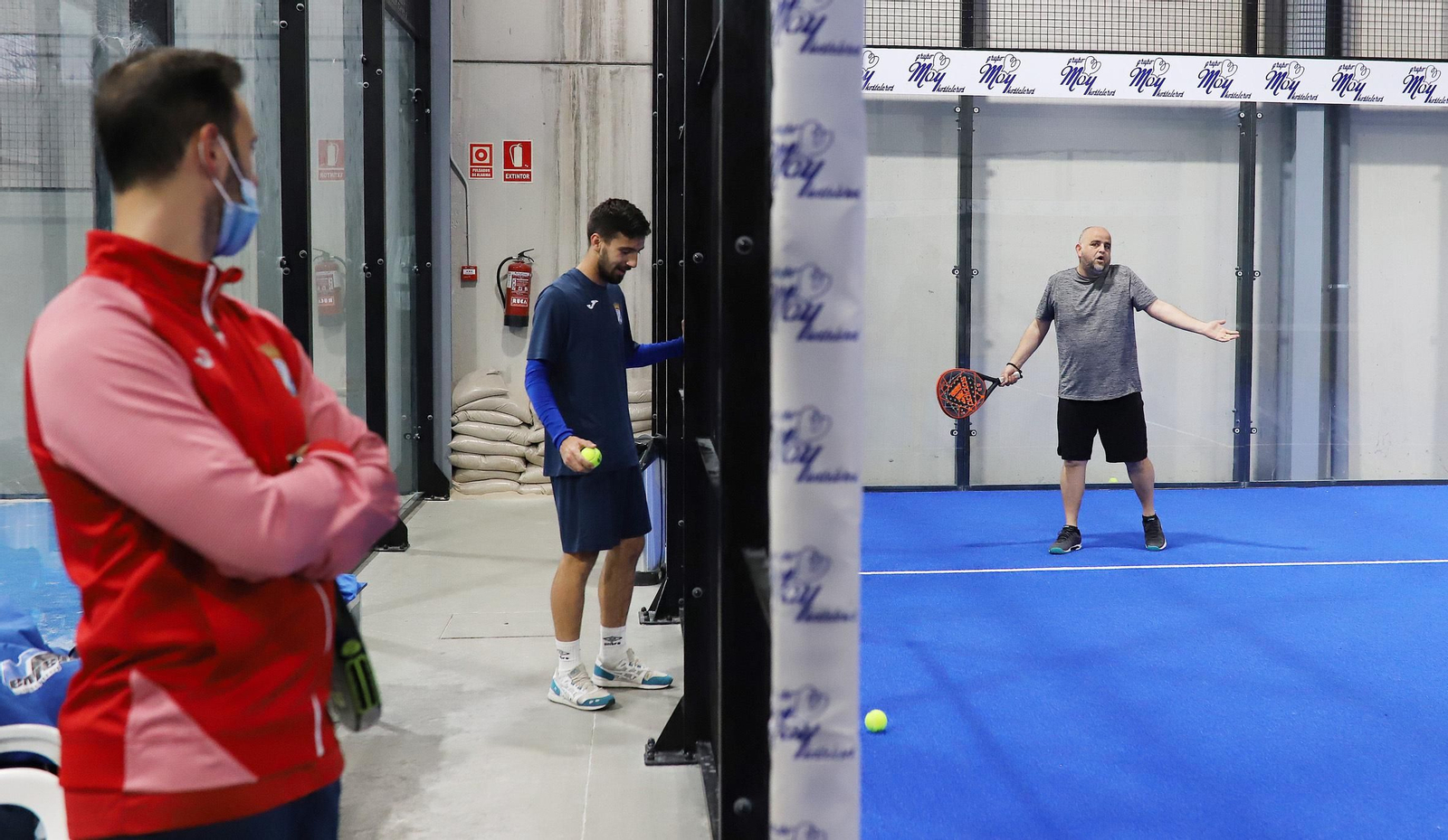 Imágenes del entrenamiento del Xerez CD en Pádel Extreme