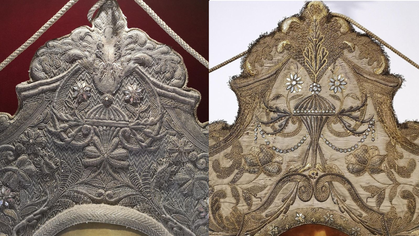 Comparativa entre el Simpecado de la Asunción y el del Rocío coriano