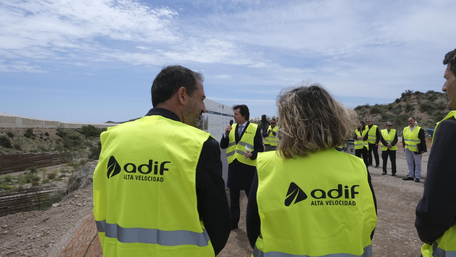 Imágenes de la visita a las obras del AVE en Almería.