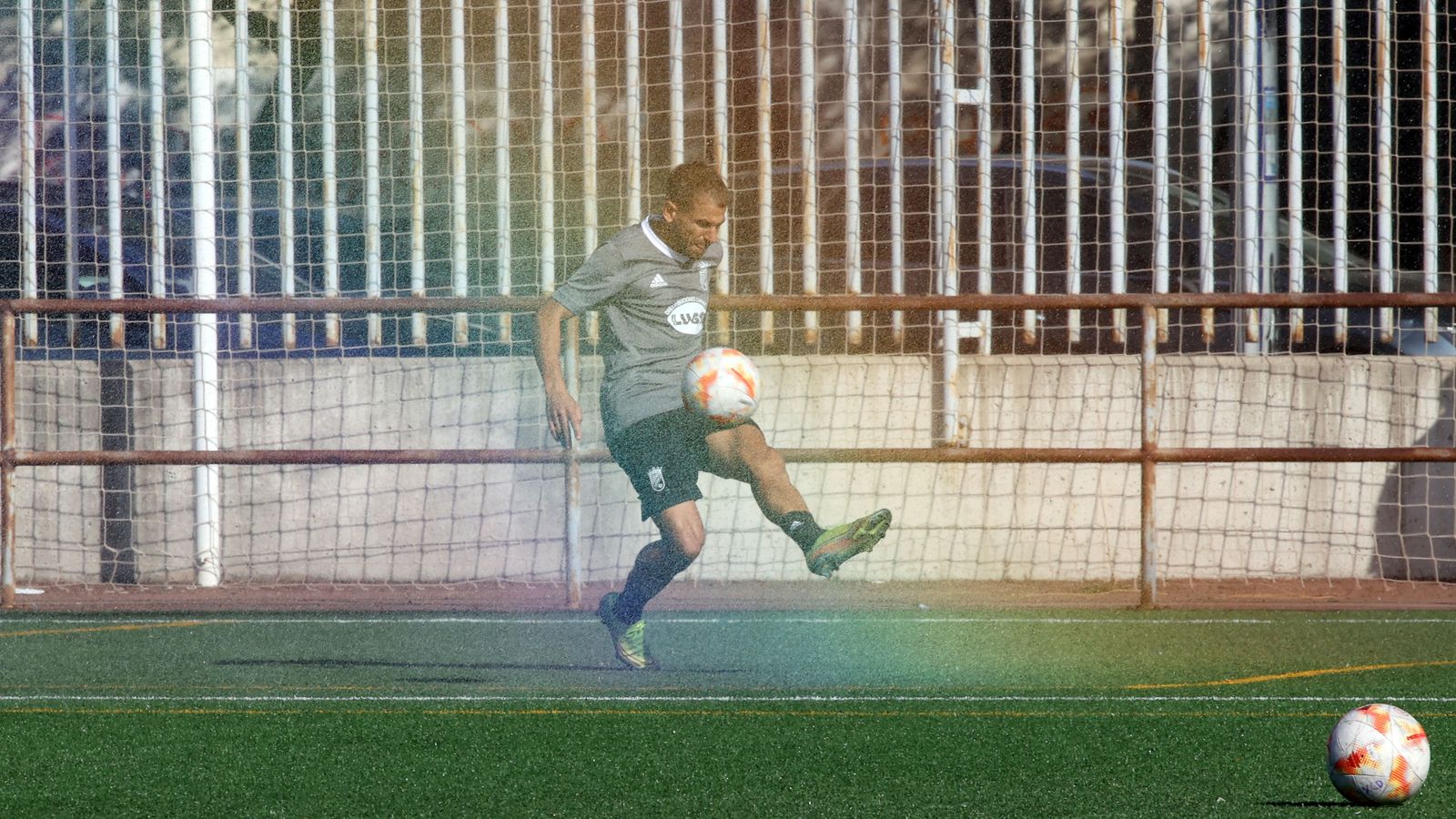 Álvaro Garrido, en el entrenamiento de este martes en La Granja.