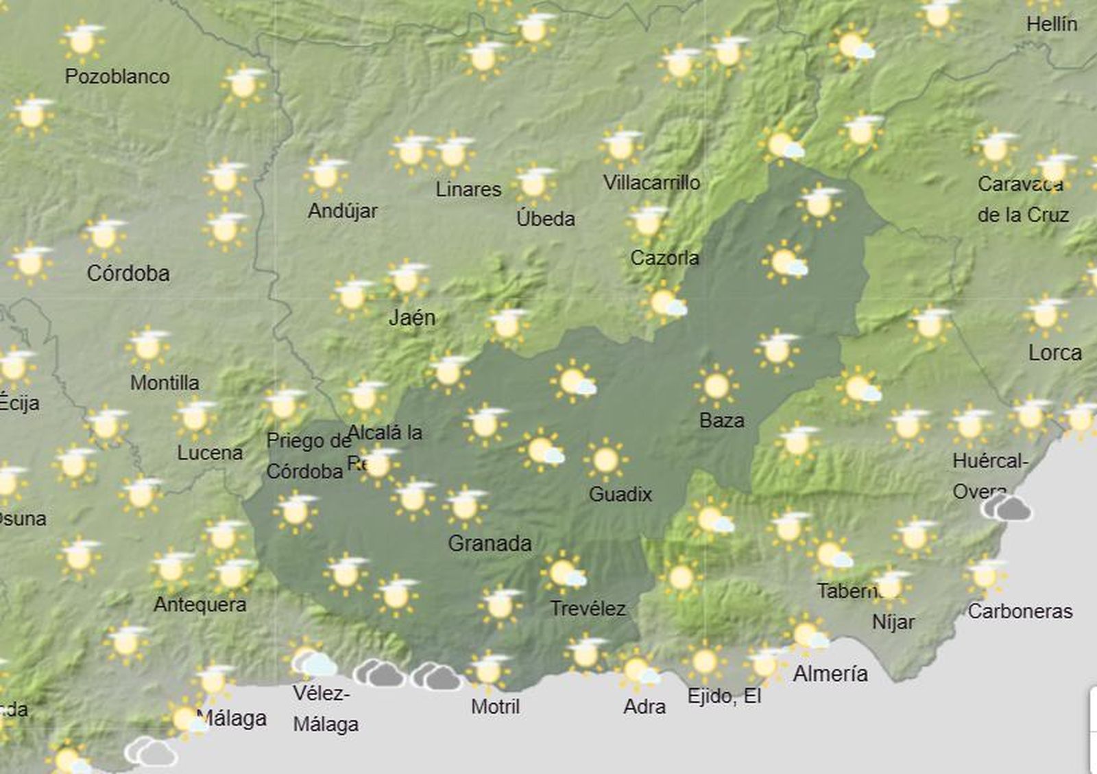 Las altas temperaturas vuelven para quedarse en Granada