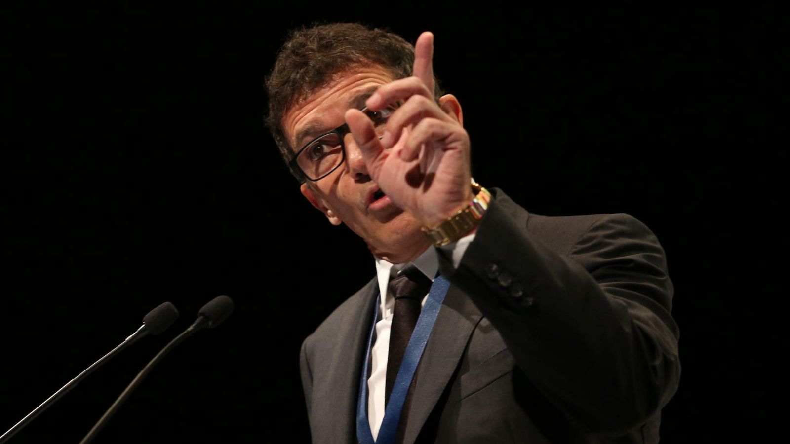 Antonio Banderas durante su ponencia.