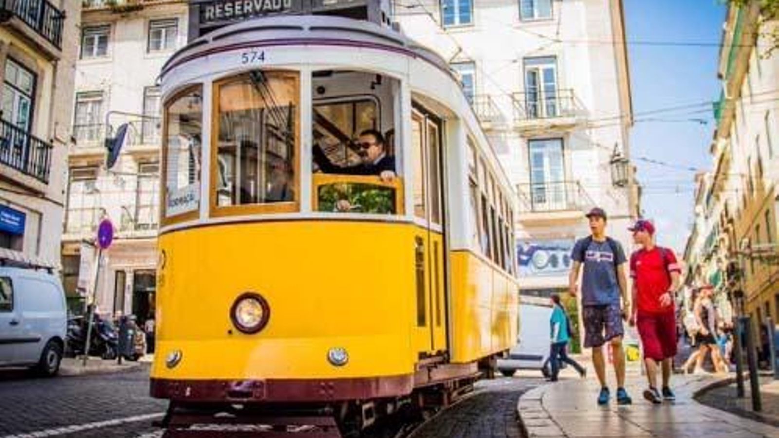 Un tranvía en Lisboa