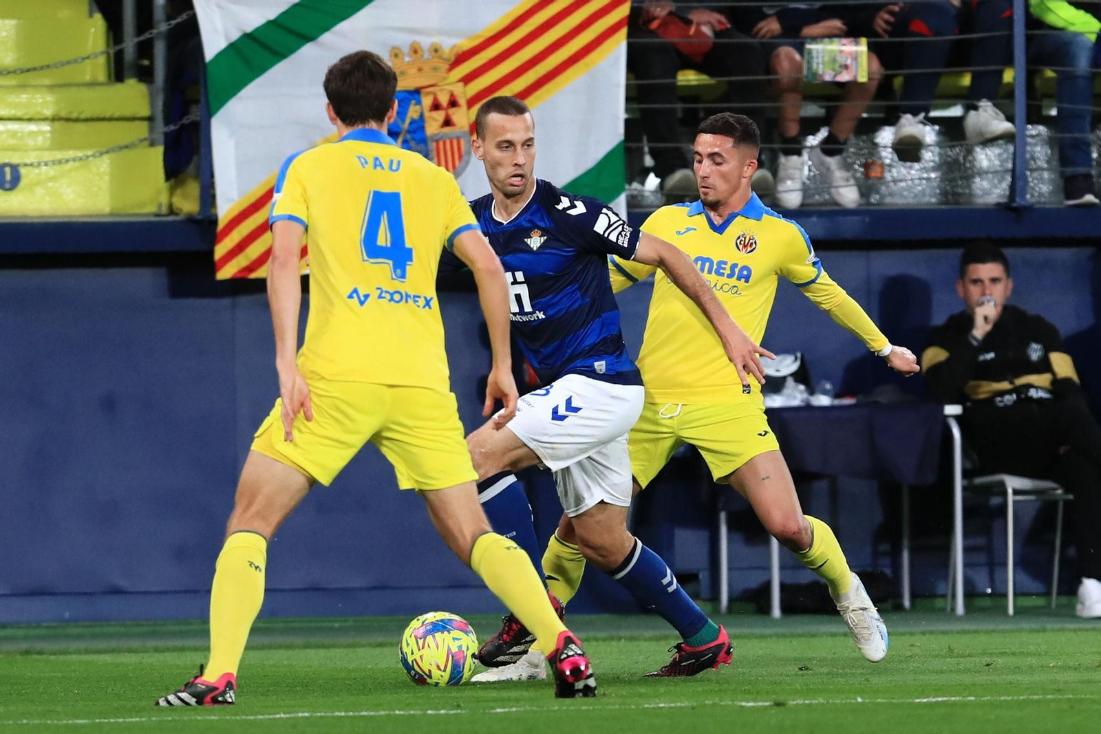 Canales, en un lance del partido.