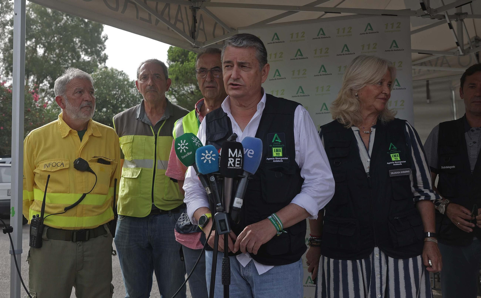 Fotos del incendio forestal de Torre de la Peña en Tarifa