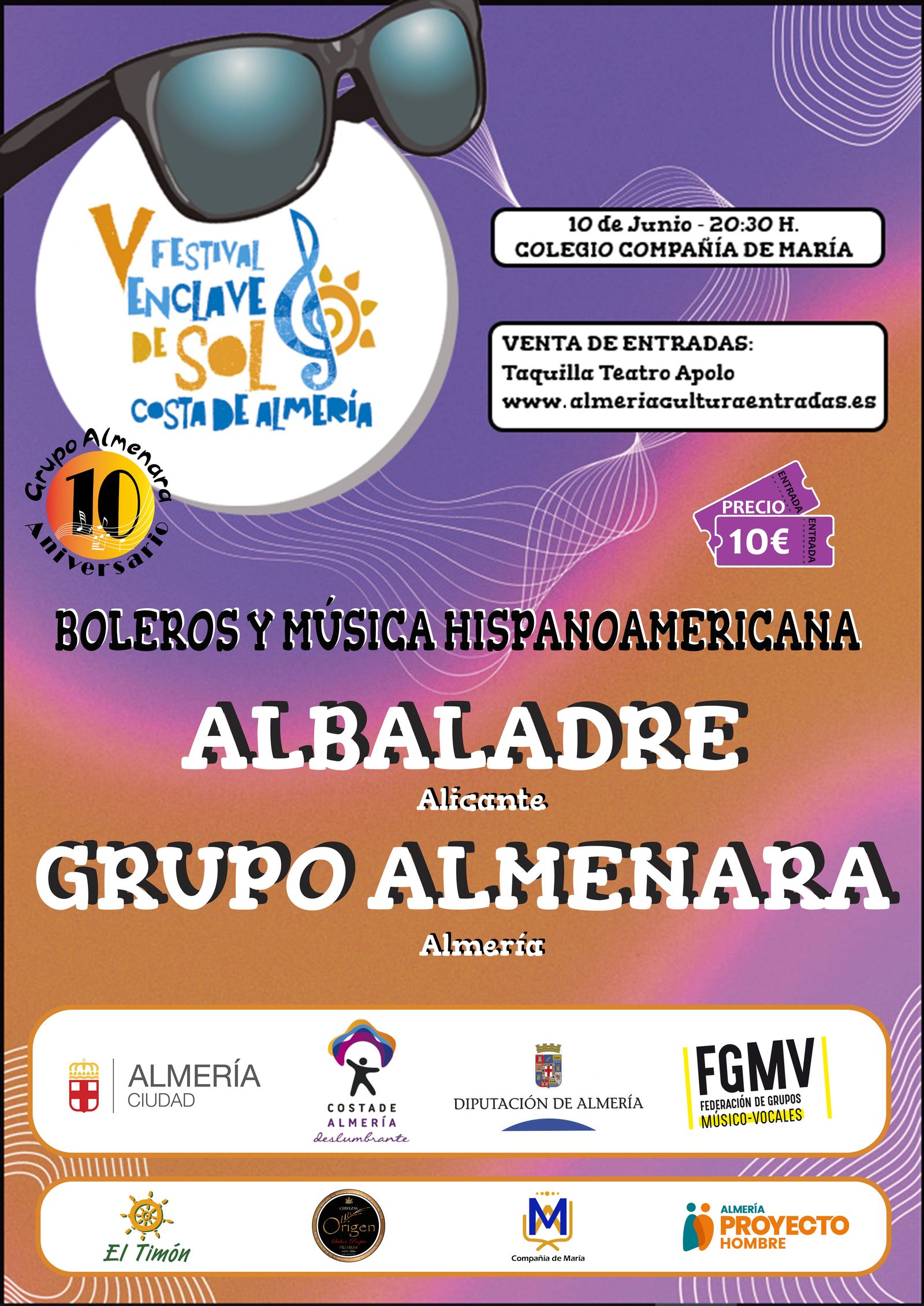 Cartel del Festival que se celebra este sábado con Albaladre y Almenara.