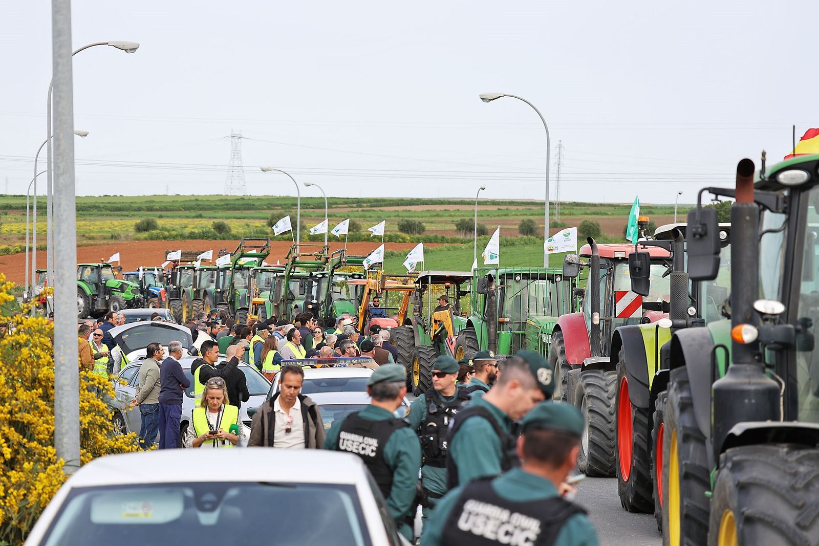 Tractorada en Huelva.