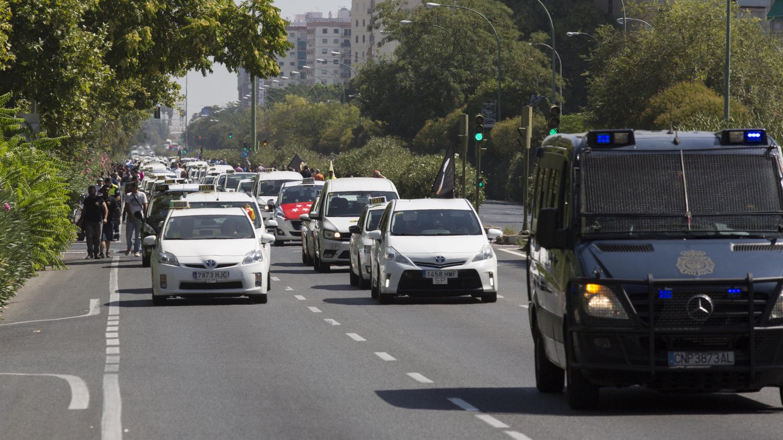 La huelga del taxi en Sevilla