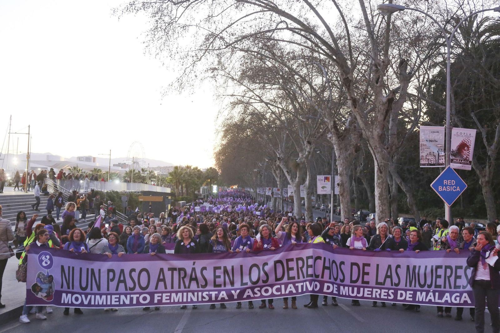 Las imágenes de la manifestación del Día de la Mujer en Málaga