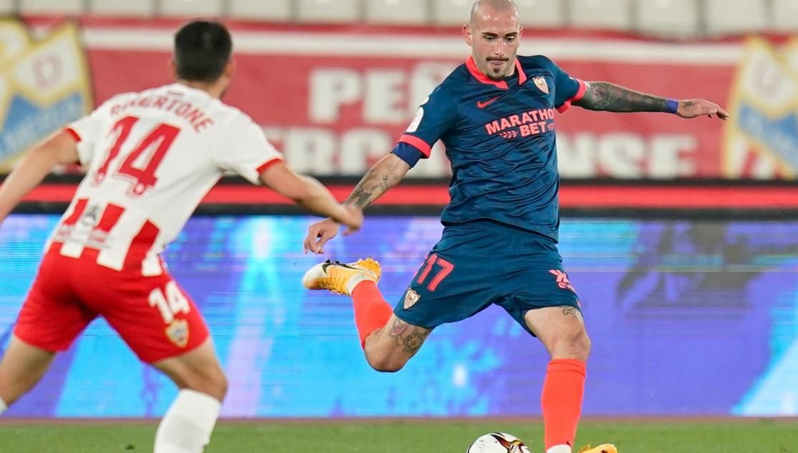 Aleix Vidal, en el partido contra el Almería.