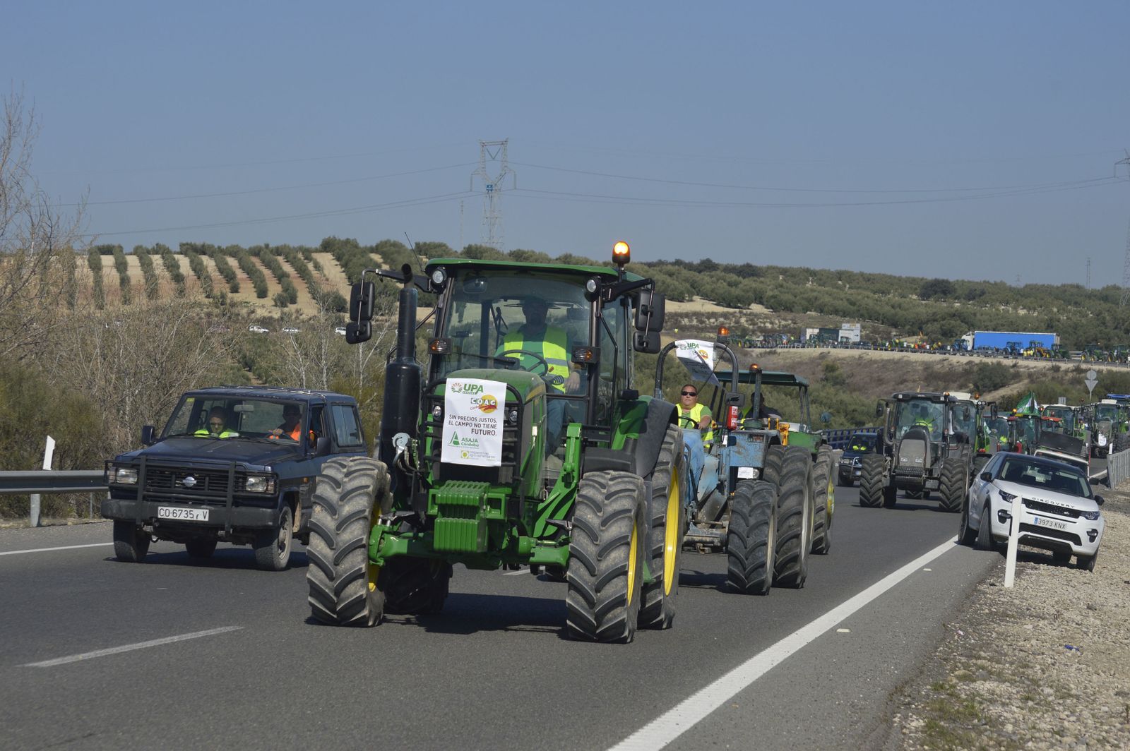 Imágenes de la protesta el pasado mes de febrero.
